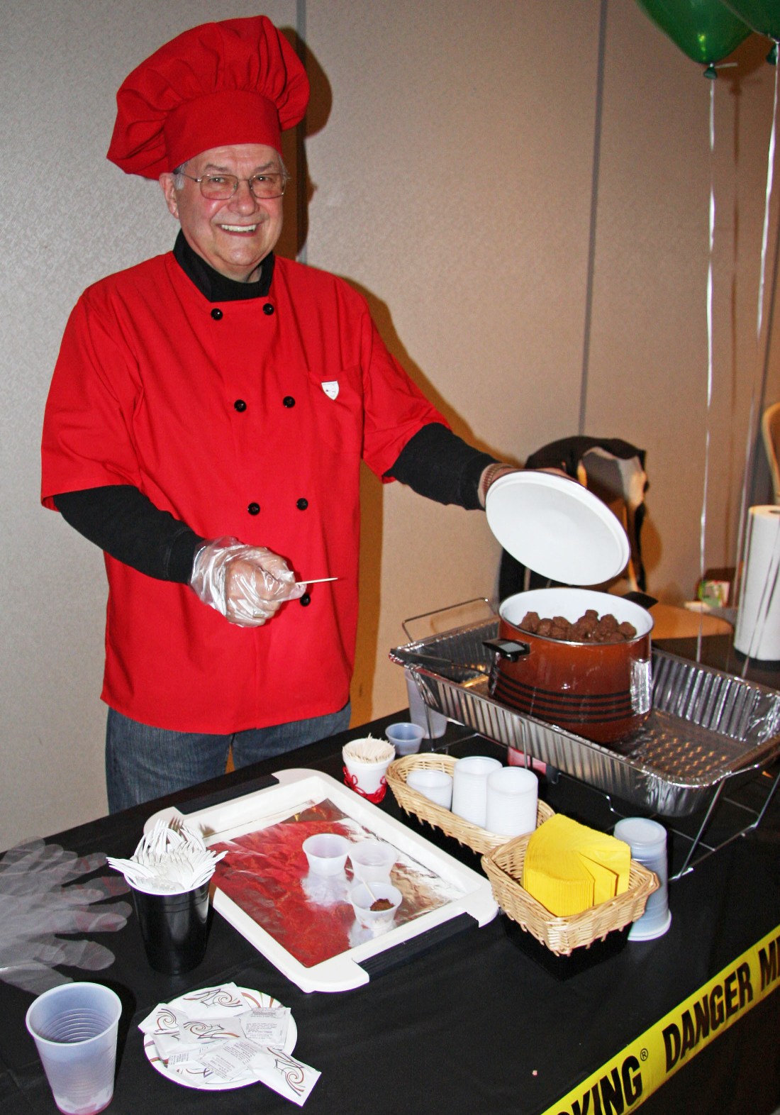 Alan Nowacki cooked up his famous Chafing Dish Meatballs for the 2010 “Men Who Cook” culinary competition. He was one of 50 local cooks who entered last year’s competition.